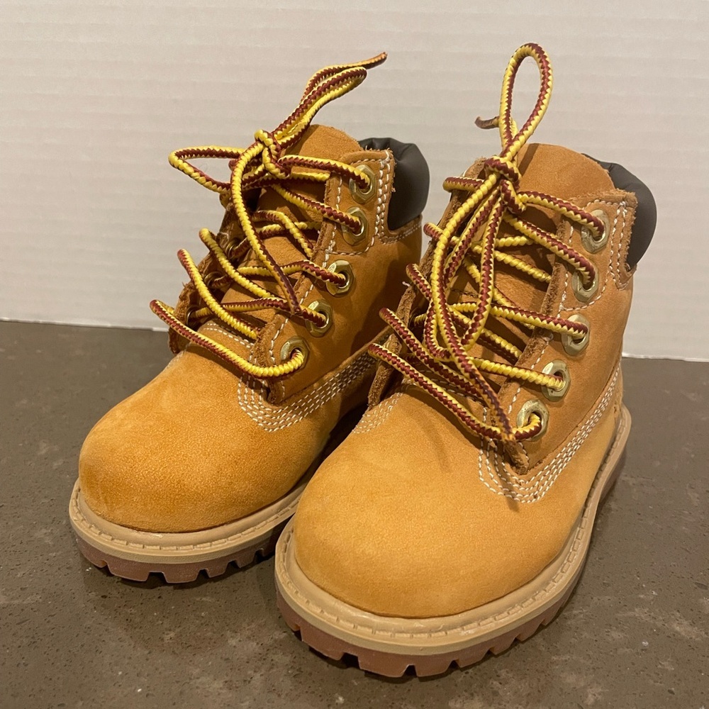 Kids Timberland Tan Leather Boots